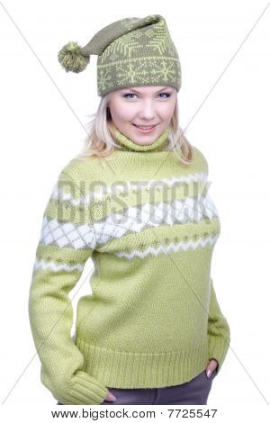 Dívka v teplé oblečení