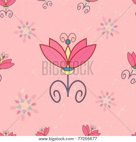 Seamless pattern with flowers