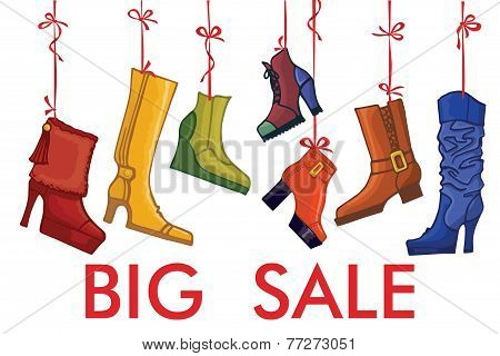 Fashionable colored women's boots,shoes.Big sale