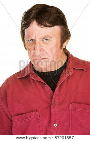 Frowning Mature Man