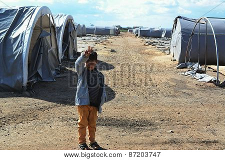 People In Refugee Camp