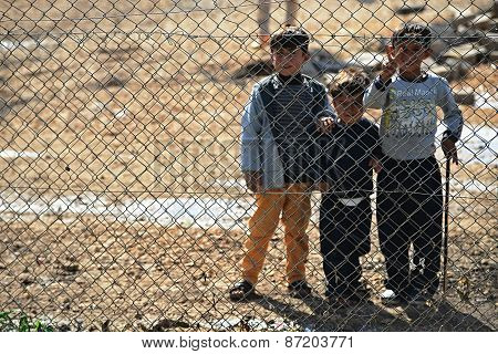 People In Refugee Camp