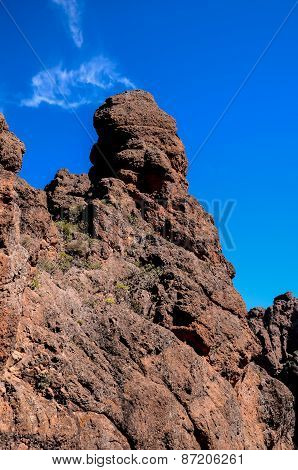 Volcanic Rock Basaltic Formation in Gran Canaria