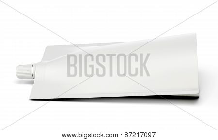 White Template Package Doypack Isolated On White