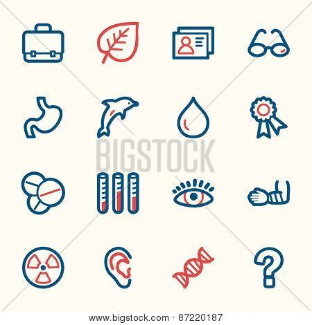Medicine web icons set