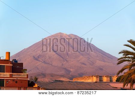 El Misti Volcano Golden Hour