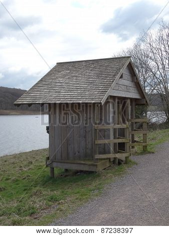 Wooden Shelter Lakeside View Landscape