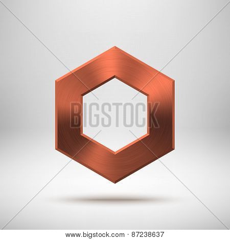 Bronze Abstract Polygon Button Template
