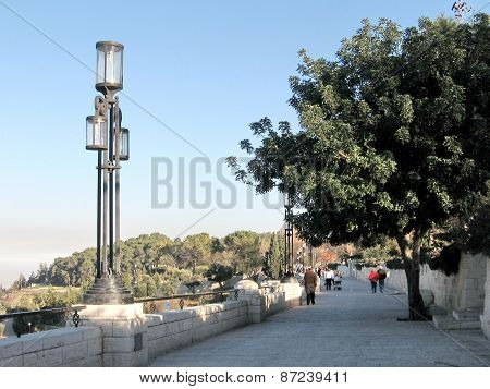 Jerusalem Lantern On Haas Promenade 2010