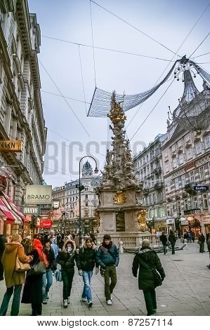 Plague Column In Vienna, Austria