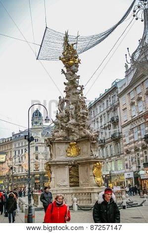 Plague Column In Vienna, Austria