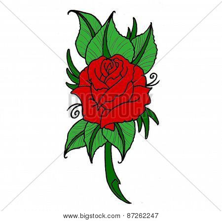 red rose design