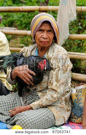 Traditional Tribal Market On An Island Timor, Indonesia