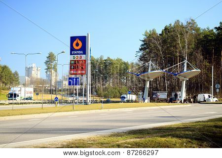 Petrol Distribution Company Statoil Station In Vilnius City