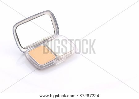 Makeup Powder In White Case.