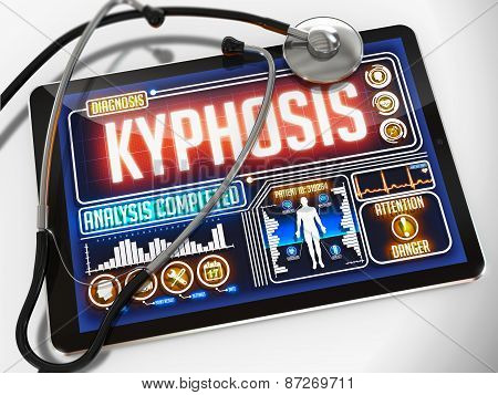 Kyphosis on the Display of Medical Tablet.