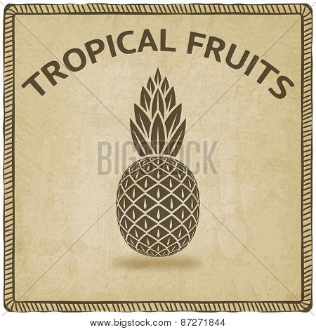 pineapple tropical fruit symbol