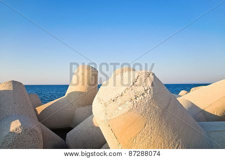 Breakwaters.