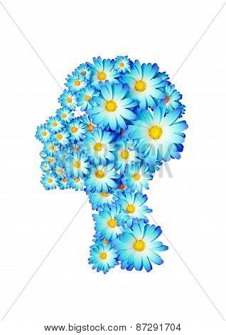Isolated Flower Woman Face