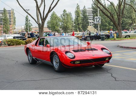 Lamborghini Miura Classic Car On Display