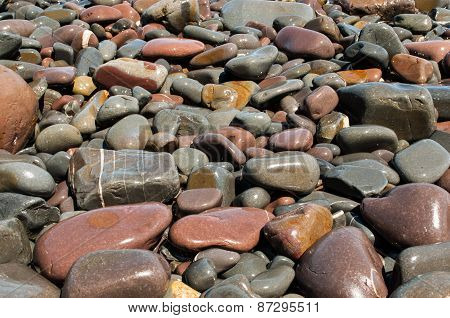 Pebbles on the Beach Background