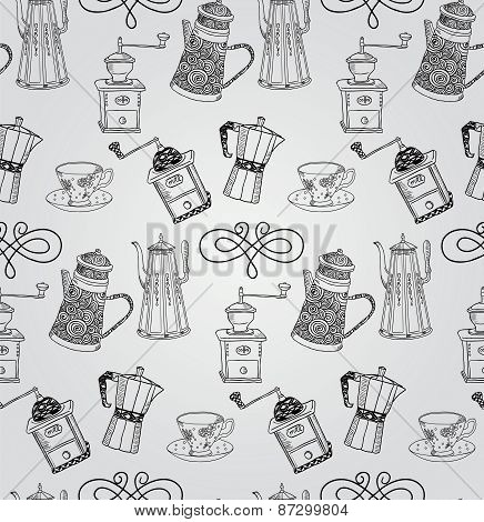 Vintage Hand Drawn Seamless Pattern