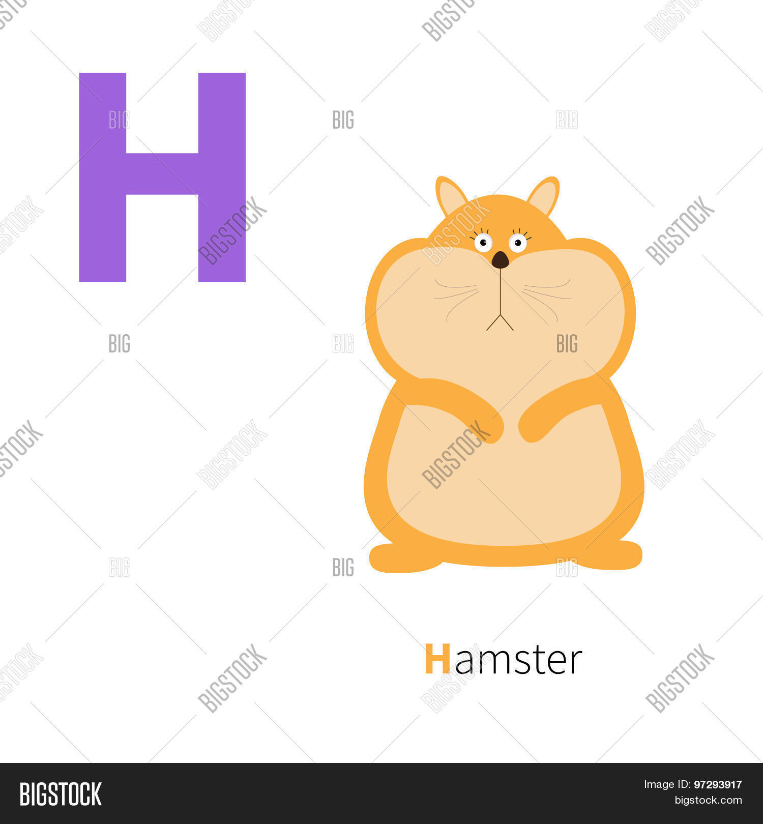 Letter H Hamster Zoo Vector &amp; Photo (Free Trial) | Bigstock