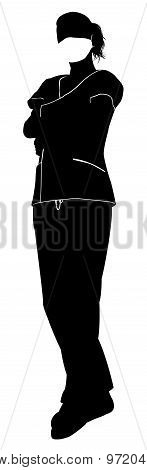 Female Doctor Surgeon Silhouette
