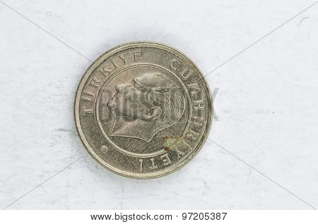 25 Turkey Kurus Coin Silver Alu