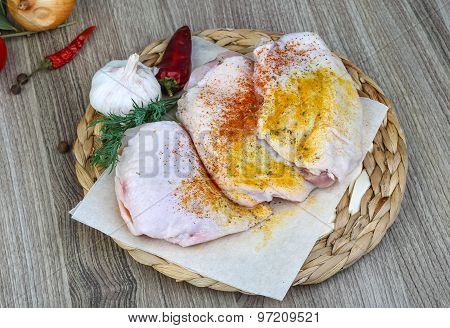 Raw Chicken Thights