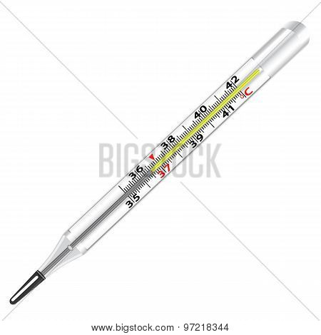 Medical Glass Mercury Thermometer