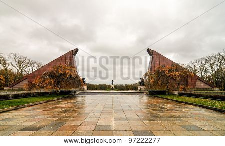 Soviet War Memorial In Treptower Park, Berlin, Germany Panorama