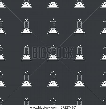 Straight black conical flask pattern