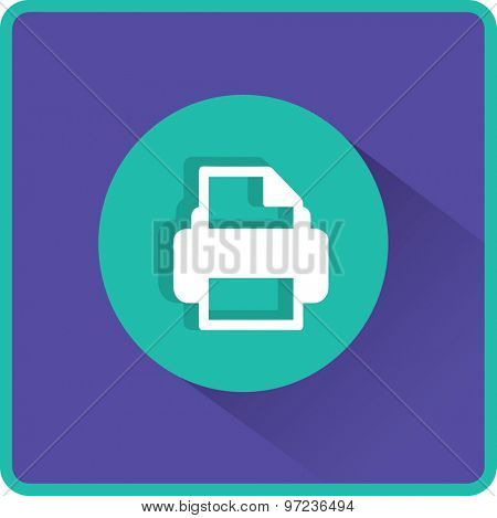 Flat Vector Printer Icon