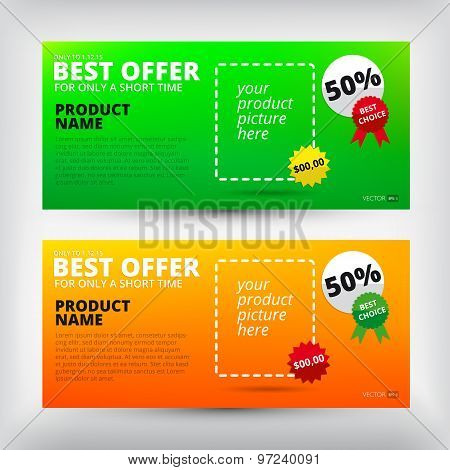 Vector sale backgrounds. Banners set.