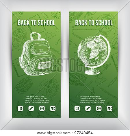 Hand drawn Illustration. Back to School.