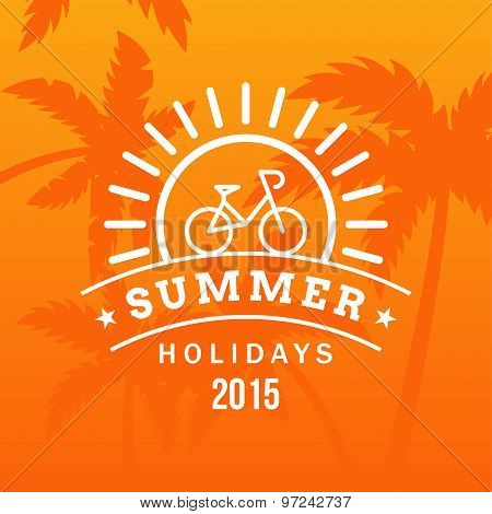 Retro Summer Holidays Vintage Label. Vector Design Elements