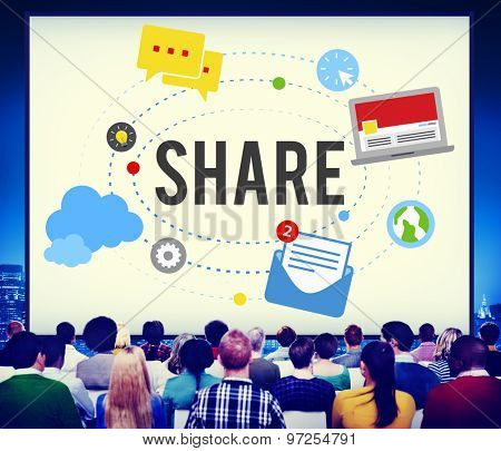 Share Post Media Trending Social Media Concept