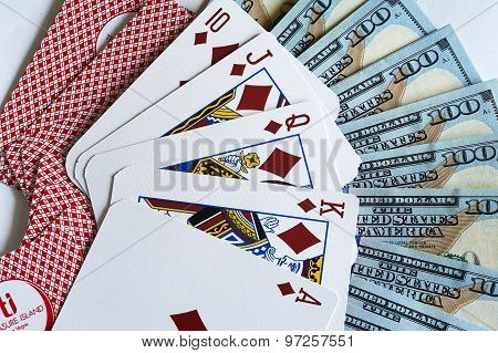 Cards and dollars