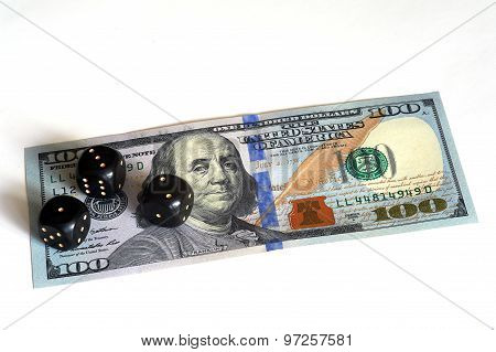 Dice and banknote
