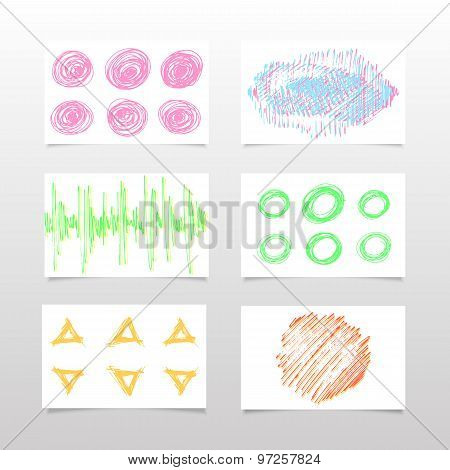 A set of hand drawn style business card