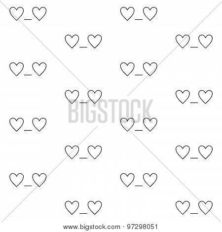 St. Valentines Day minimalistic seamless pattern
