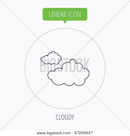 Cloudy icon. Overcast weather sign.