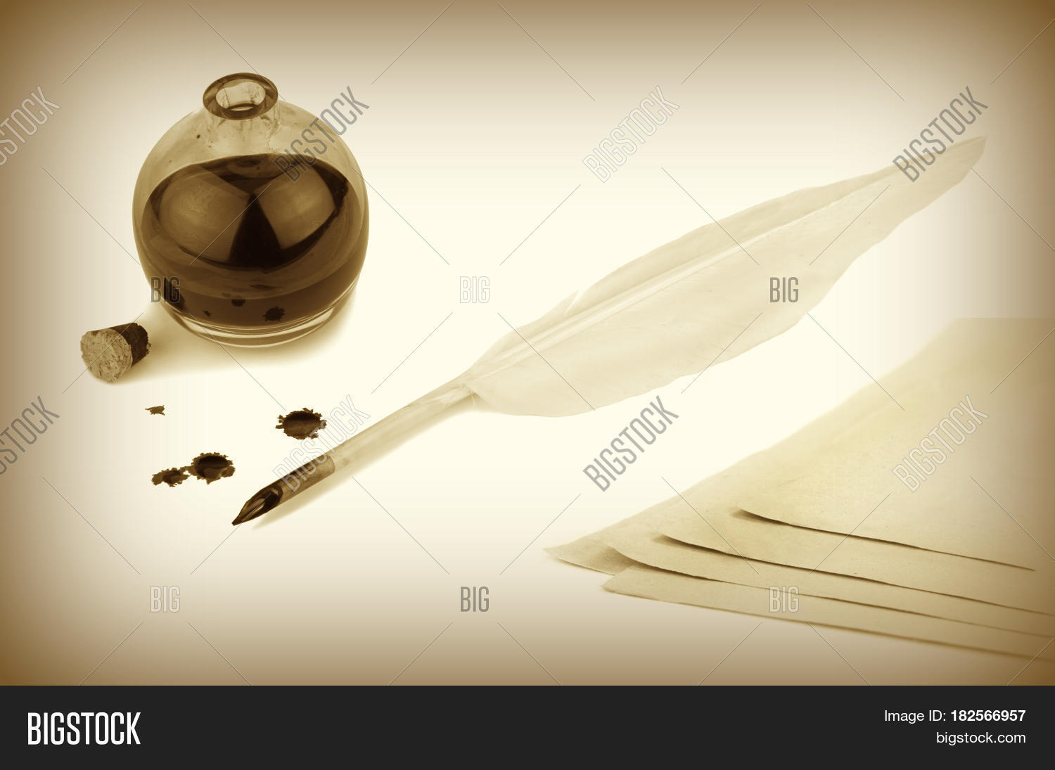 Quill Pen, Papers Ink Image & Photo (Free Trial) Bigstock