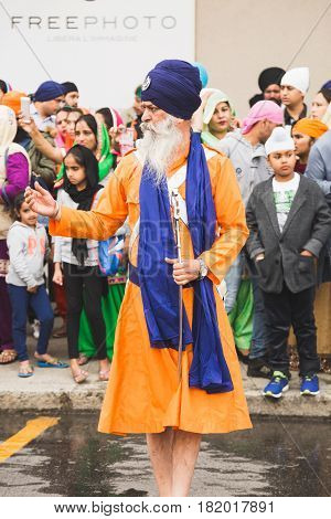 Sikhs Taking Part In The Vaisakhi Parade