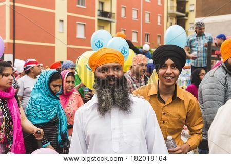 Sikhs Taking Part In The Vaisakhi Parade