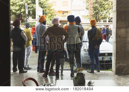 Sikhs Taking Part In The Vaisakhi Parade