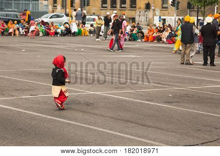 Sikhs Taking Part In The Vaisakhi Parade
