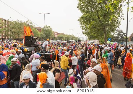 Sikhs Taking Part In The Vaisakhi Parade