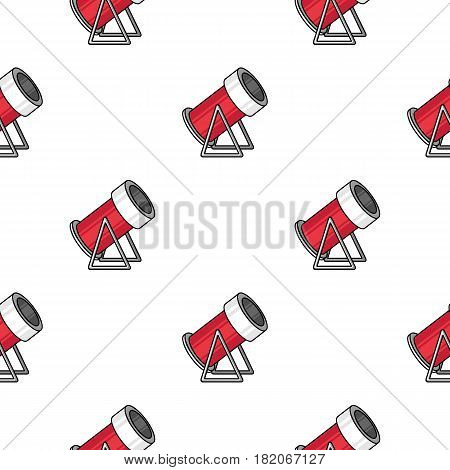 Snow cannon icon in cartoon style isolated on white background. Ski resort pattern stock vector illustration.